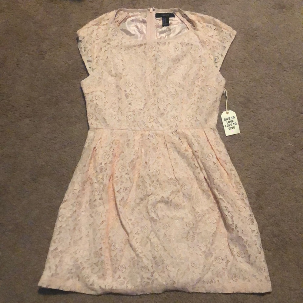 ⚡️NWT Forever 21 Lace Blush Dress